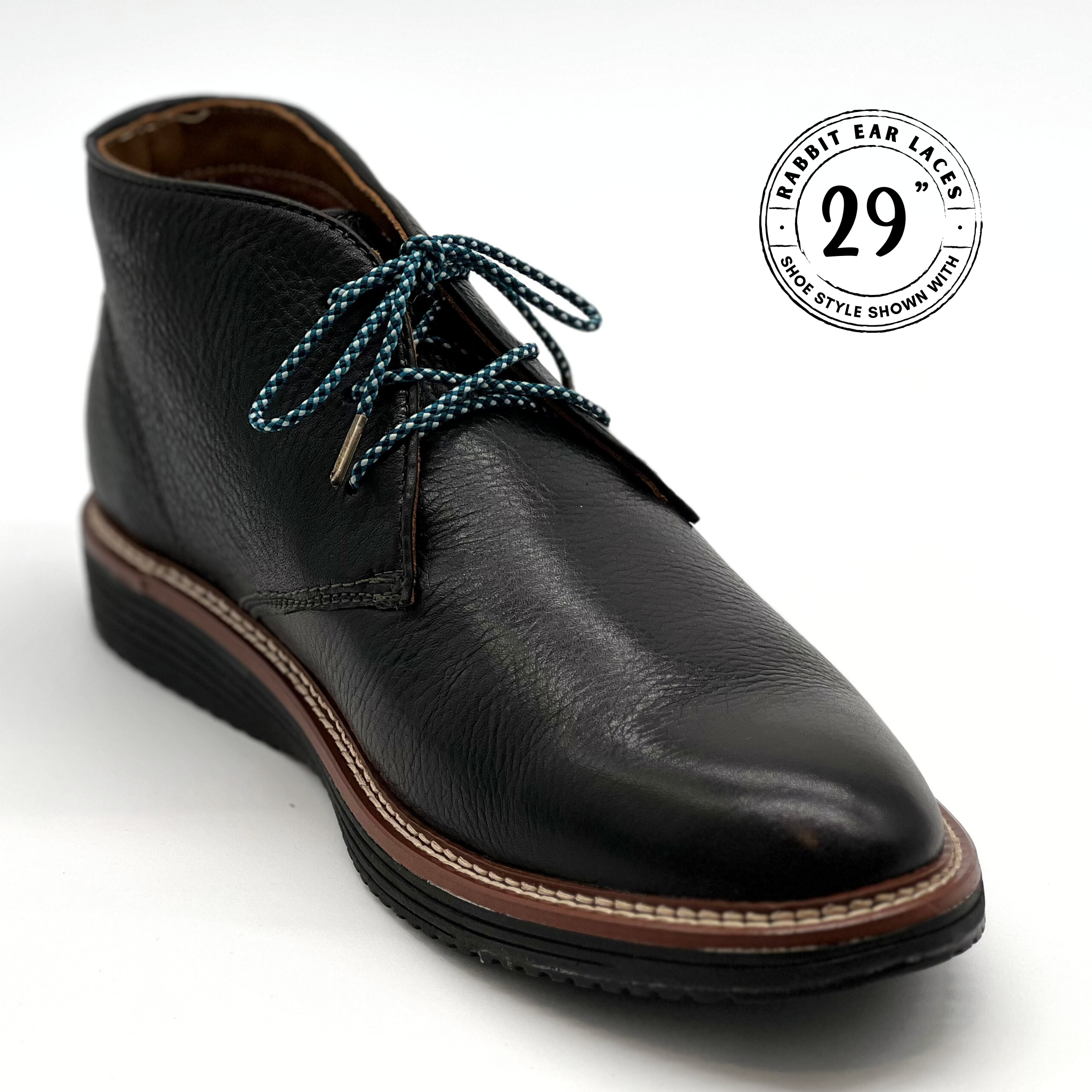Blue, Navy, and White Shoelaces | Rabbit Ear Laces Blue, Navy, and White Shoelaces | Rabbit Ear Laces
