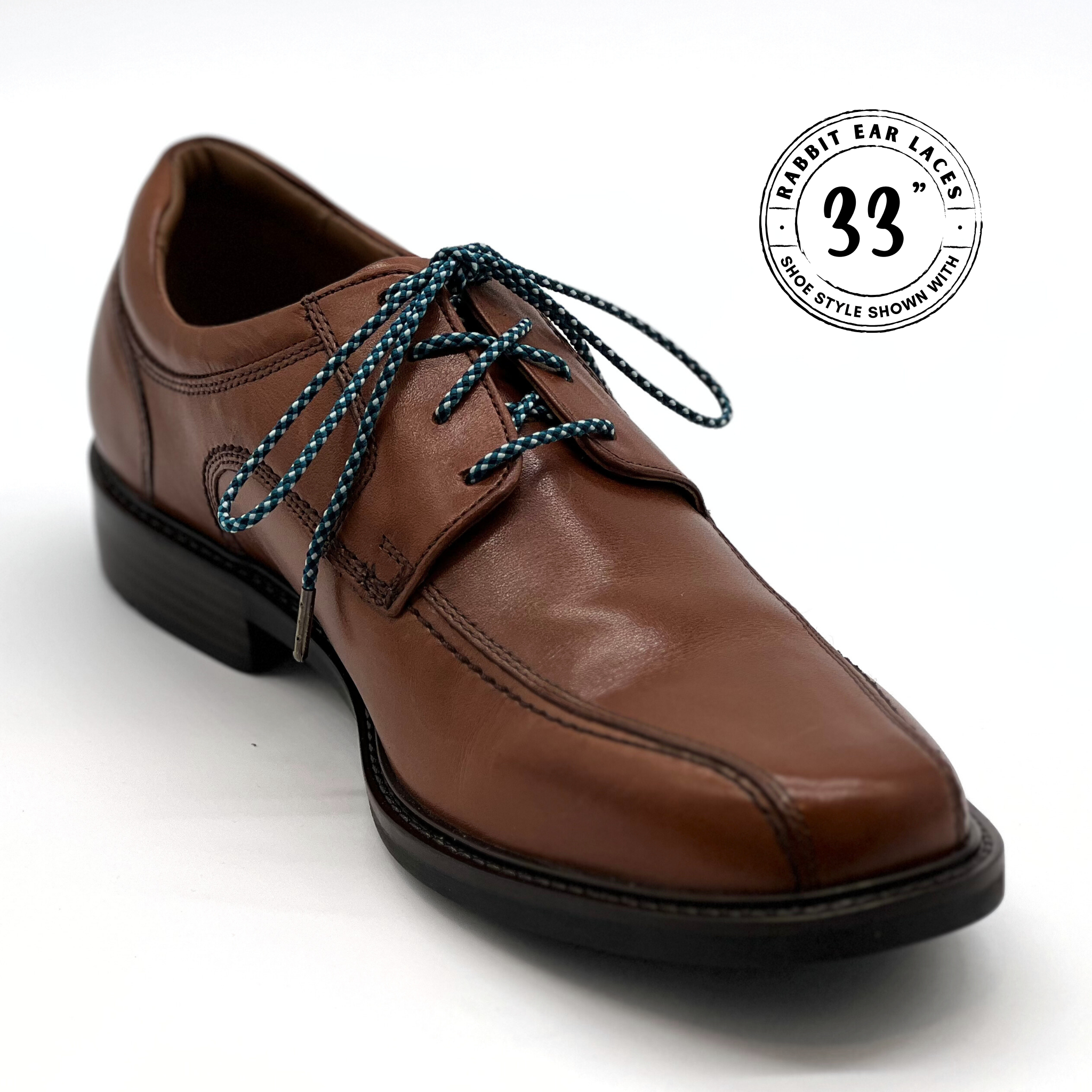Blue, Navy, and White Shoelaces | Rabbit Ear Laces Blue, Navy, and White Shoelaces | Rabbit Ear Laces