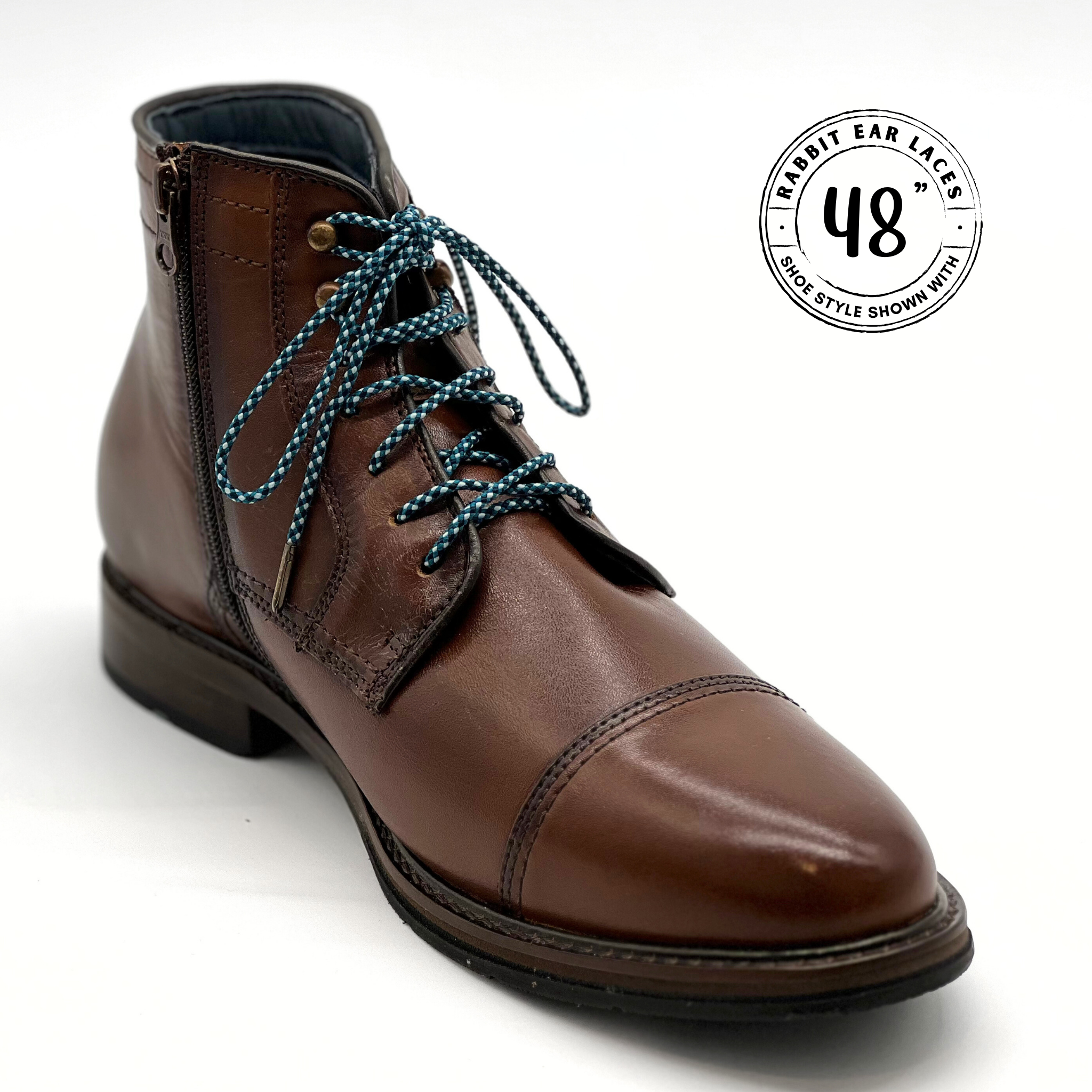 Blue, Navy, and White Shoelaces | Rabbit Ear Laces Blue, Navy, and White Shoelaces | Rabbit Ear Laces